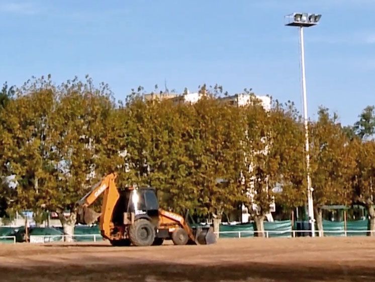 Avances de la obra de la Cancha Nº 1 de Fútbol